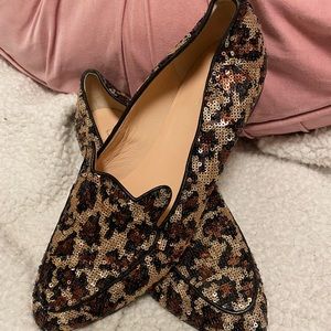 Kate Spade Cary Sequin Leopard Flats
